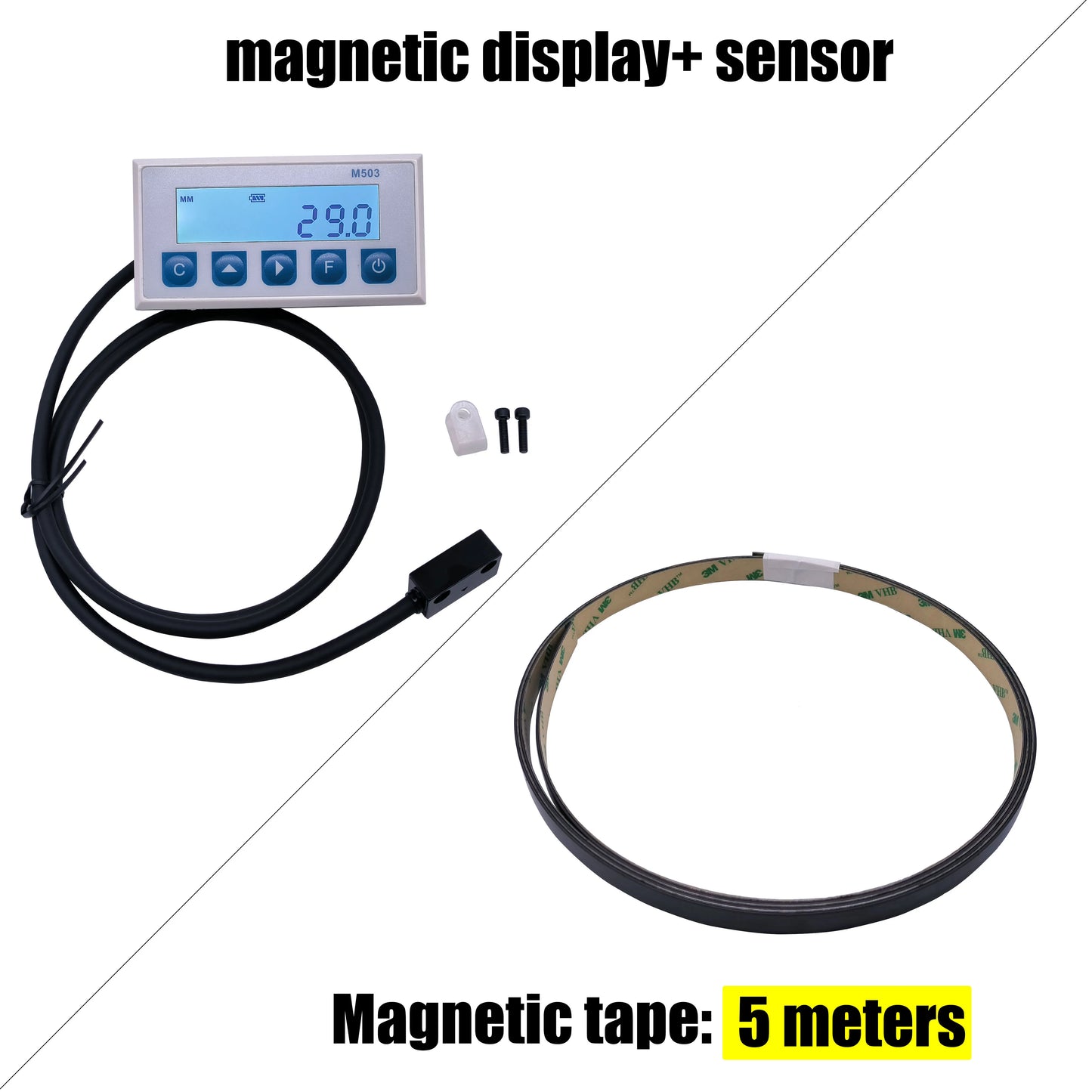 M503 Magnetic Scale DRO Display β Integrated Embedded Magnet Measurement System with Stain Belt for Woodworking