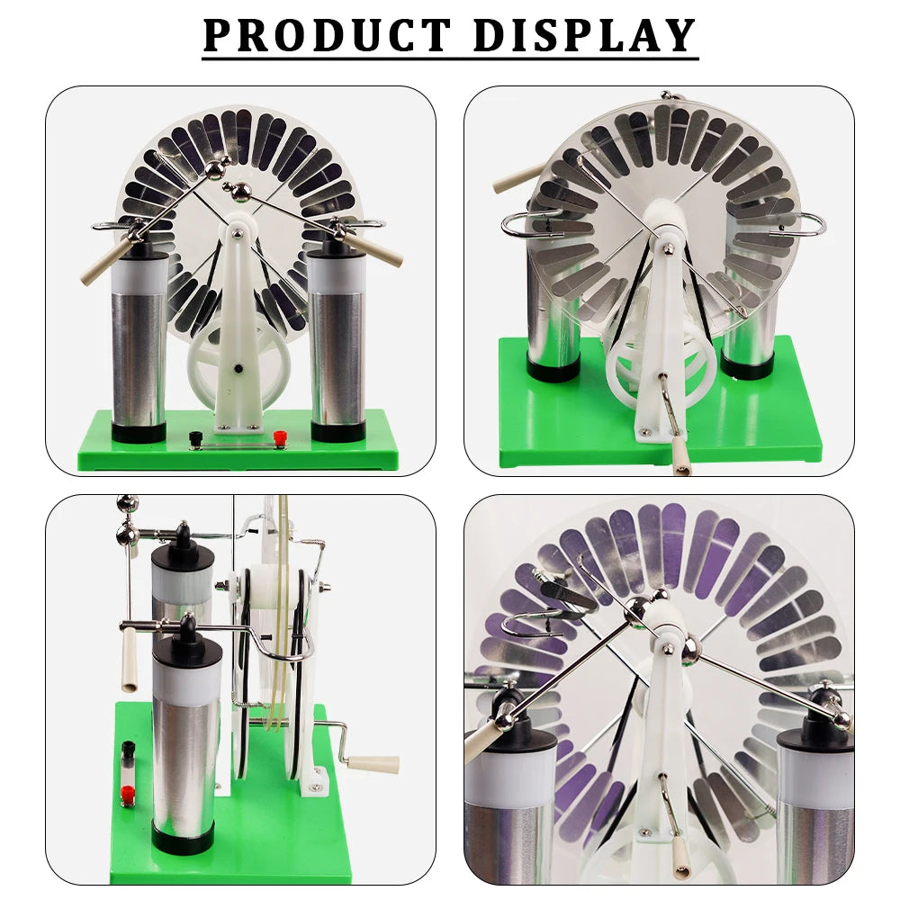 Wimshurst Electrostatic Machine - Static Electricity Generator for Physics Experiments & Tesla Demonstrations
