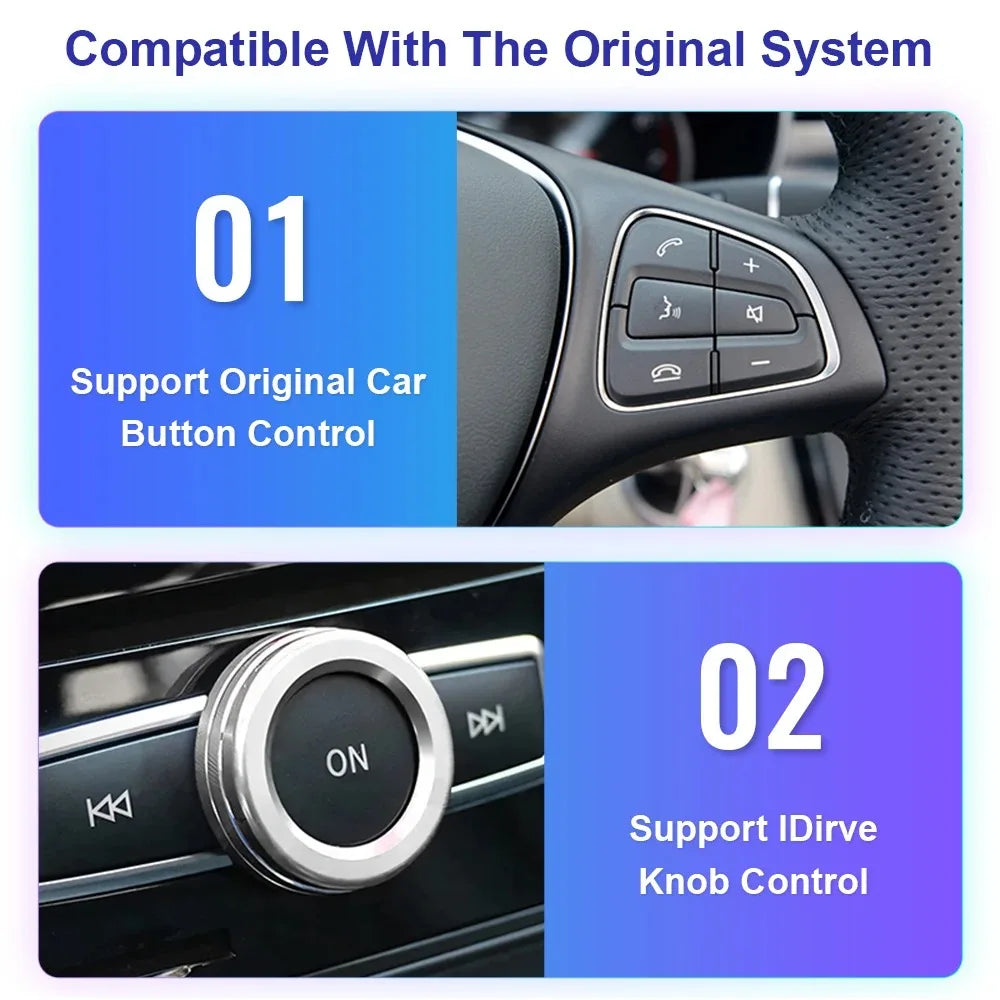 Wireless CarPlay Module for Mercedes Benz - Suitable for A, B, C, E, CLA, GLA, GLK, ML, Sprinter NTG4.5 | Android Auto Navigation Becker