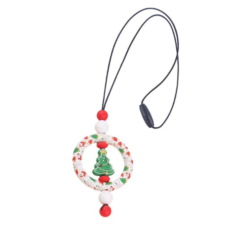 BPA-Free Silicone Baby Teether – Cartoon Sensory Chew Pendant Necklace for Newborns, Autism & ADHD Teething Care