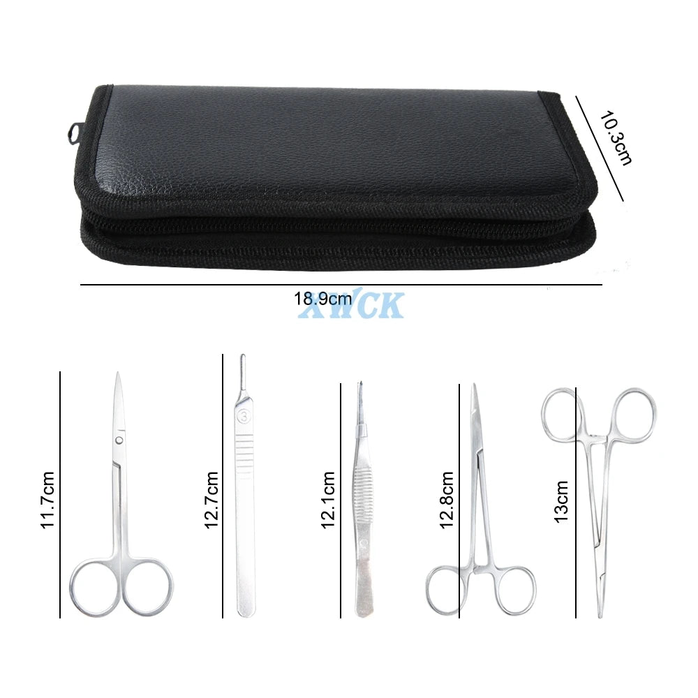17Pcs/Set Silicone Suture Pad Kit - Medical Surgical Suture Practice Model Trainer Set with Tools