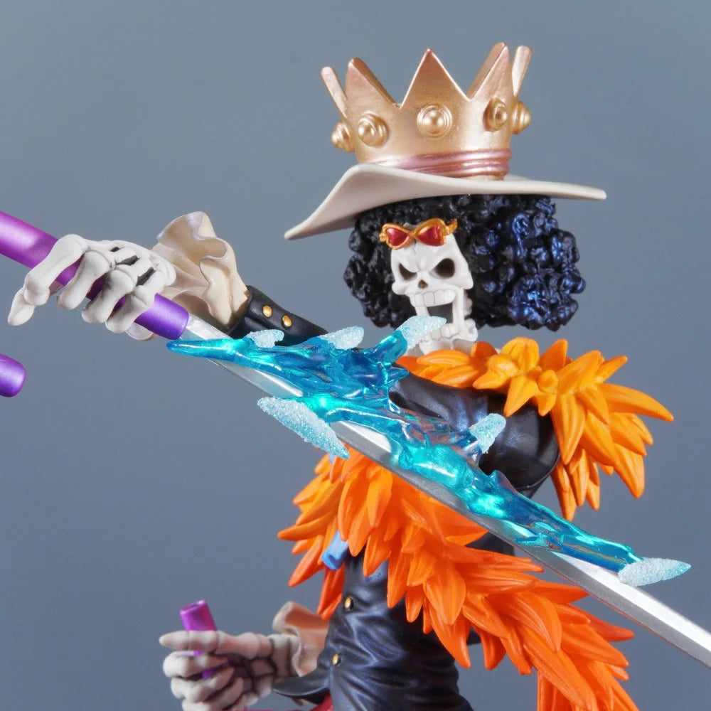 33cm One Piece Brook Action Figure – PVC Anime Statue for Desktop Collection & Gifts
