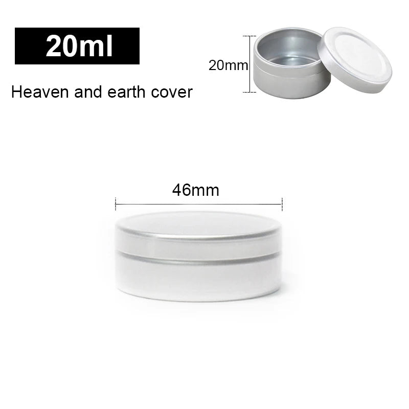 1/5/10pcs Empty Silver Aluminum Tins – 5-250ml Screw Top Round Containers for Candles, Spices & Storage