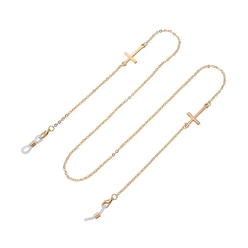 New Fashion Pendant Glasses Chain, Cross Eyeglasses & Sunglasses Metal Holder Lanyard Necklace