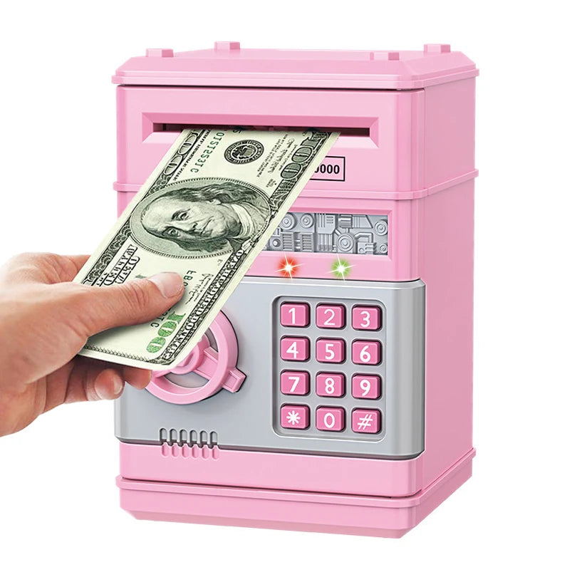 Kids Electronic Password Piggy Bank β Mini Safe Money Box with Code Lock & Auto Cash Slot