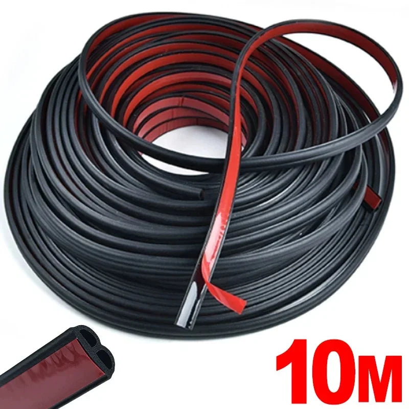Car Door Soundproof Seal Strip - Universal EPDM Rubber Dustproof, Waterproof & Noise Insulation Seal for Cars and Trucks