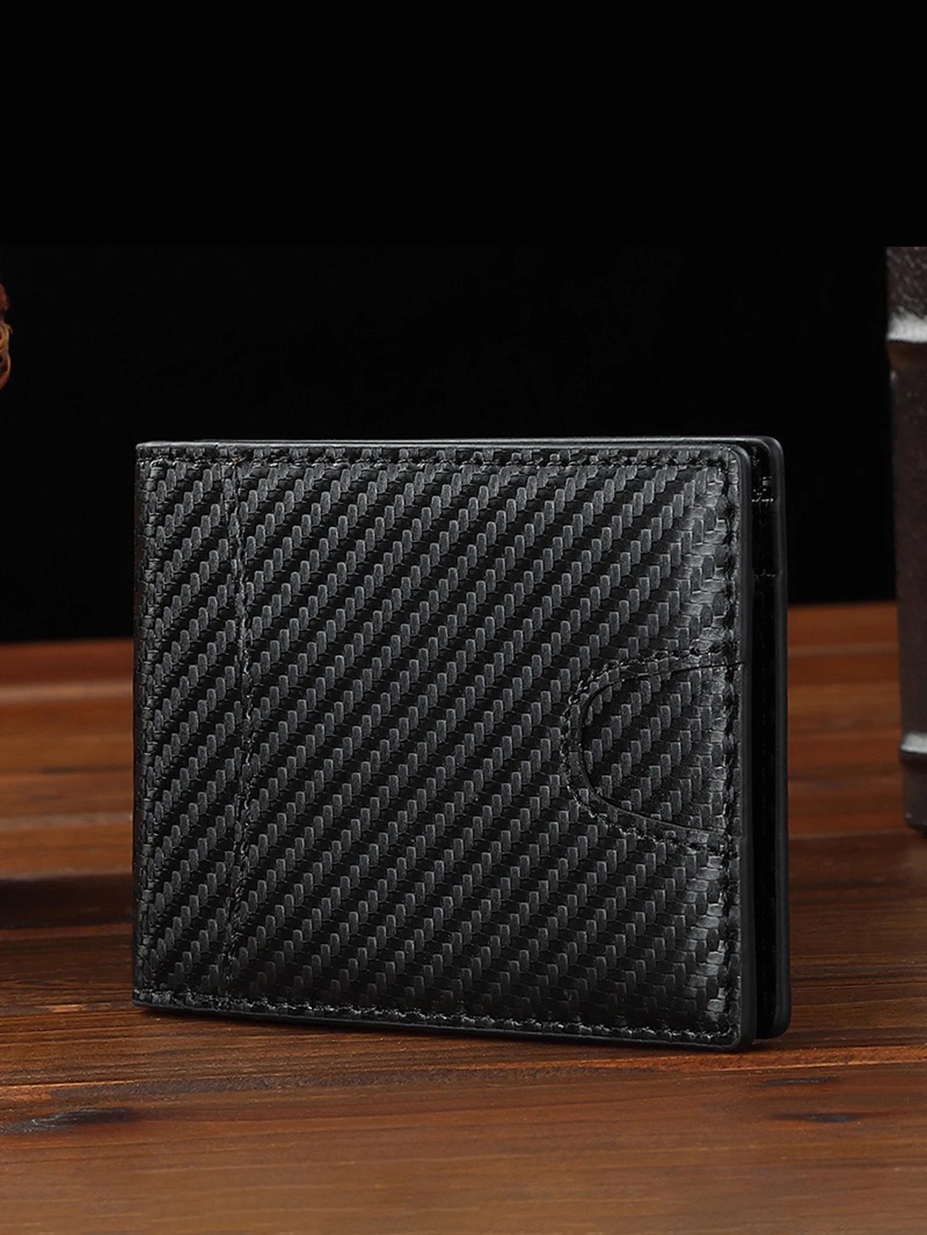 2024 New Microfiber Carbon Fiber Wallet for Men, Simple Credit Card Holder