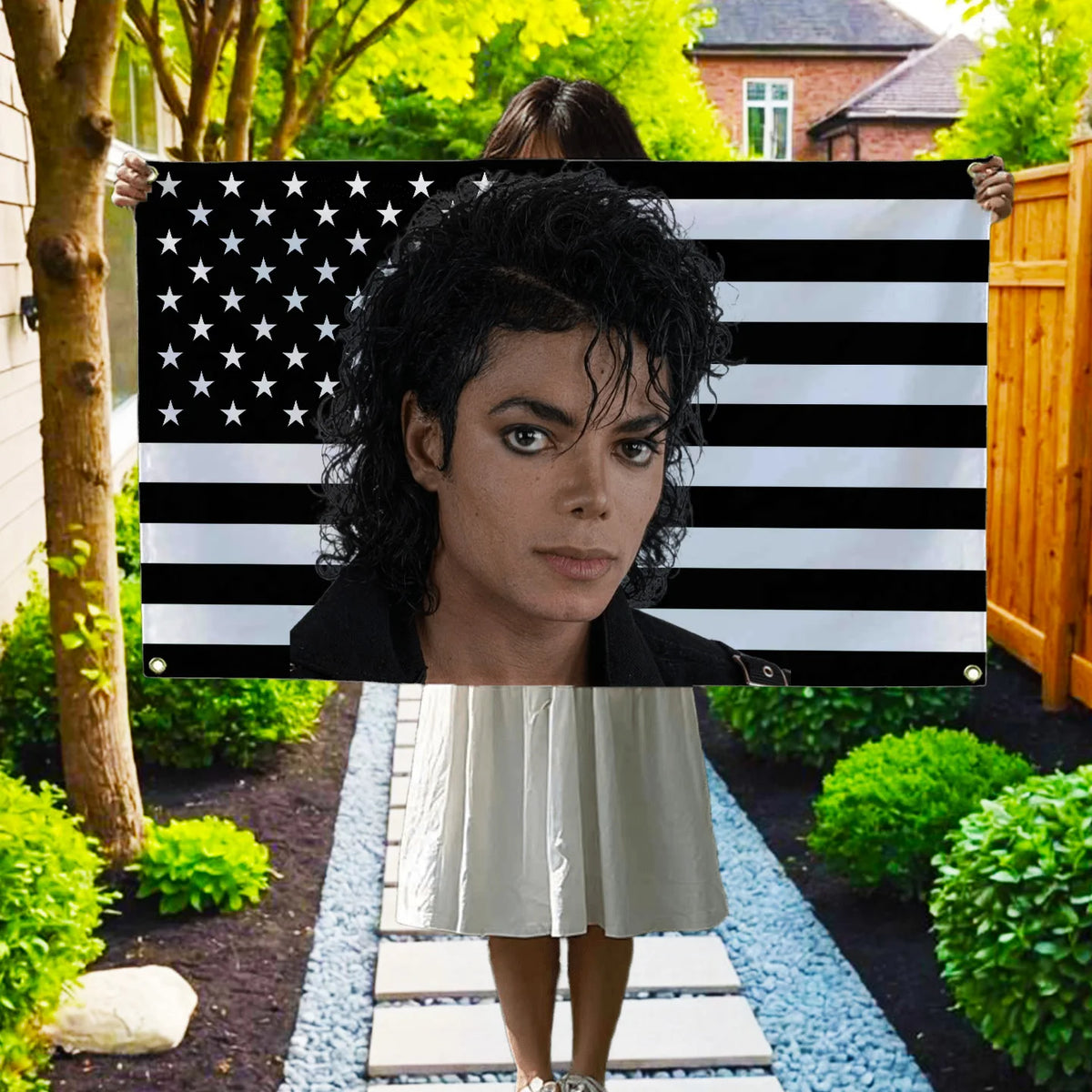 Michael Jackson Black Flag Tapestry - Decorative Wall Hanging for Bedroom, Garage & Home Decor