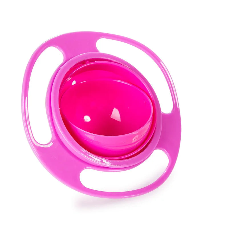 Universal 360° Spill Proof Gyro Bowl - Rotary Balance Feeding Dish for Babies & Kids