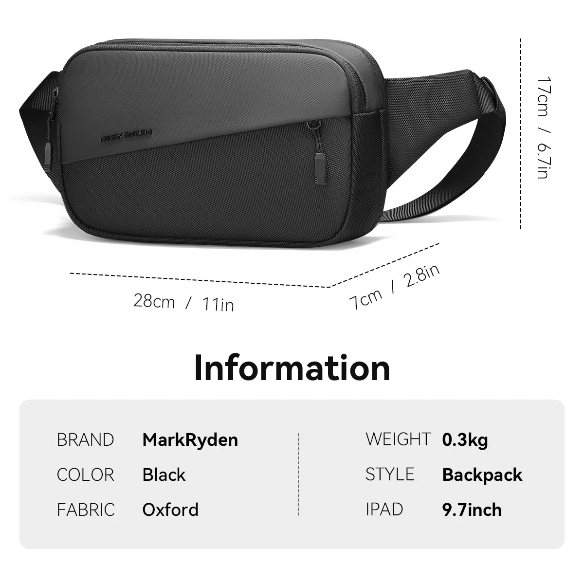 Mark Ryden Stylish Luxury Small Crossbody Chest Bag for Men – Designer Messenger Bag