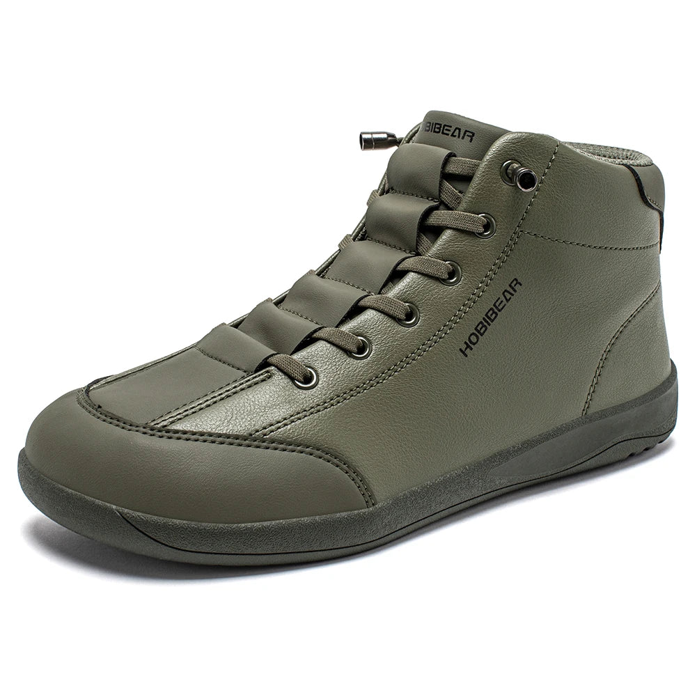 HOBIBEAR Mid-Top Barefoot Shoes – Unisex Wide Toe Minimalist Non-Slip Outdoor Sneakers