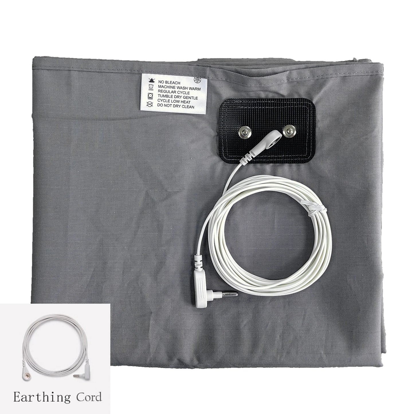 10% Silver Fiber Grounding Bedsheet with Earthing Cord Antistatic Conductive Health Protection Sheet for Stress Relief Sleep Support
