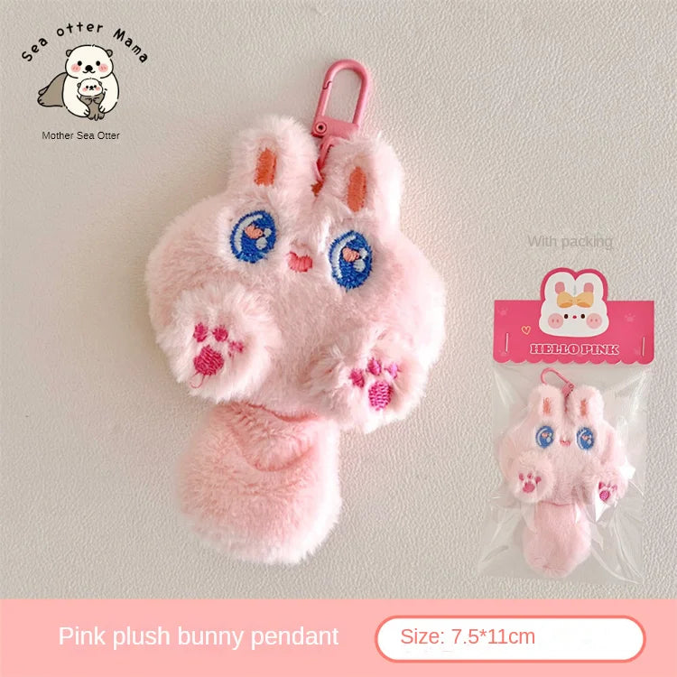 Cute Cartoon Cat Plush Keychain - Soft Stuffed Doll Pendant for Backpack Decoration and Student Gifts