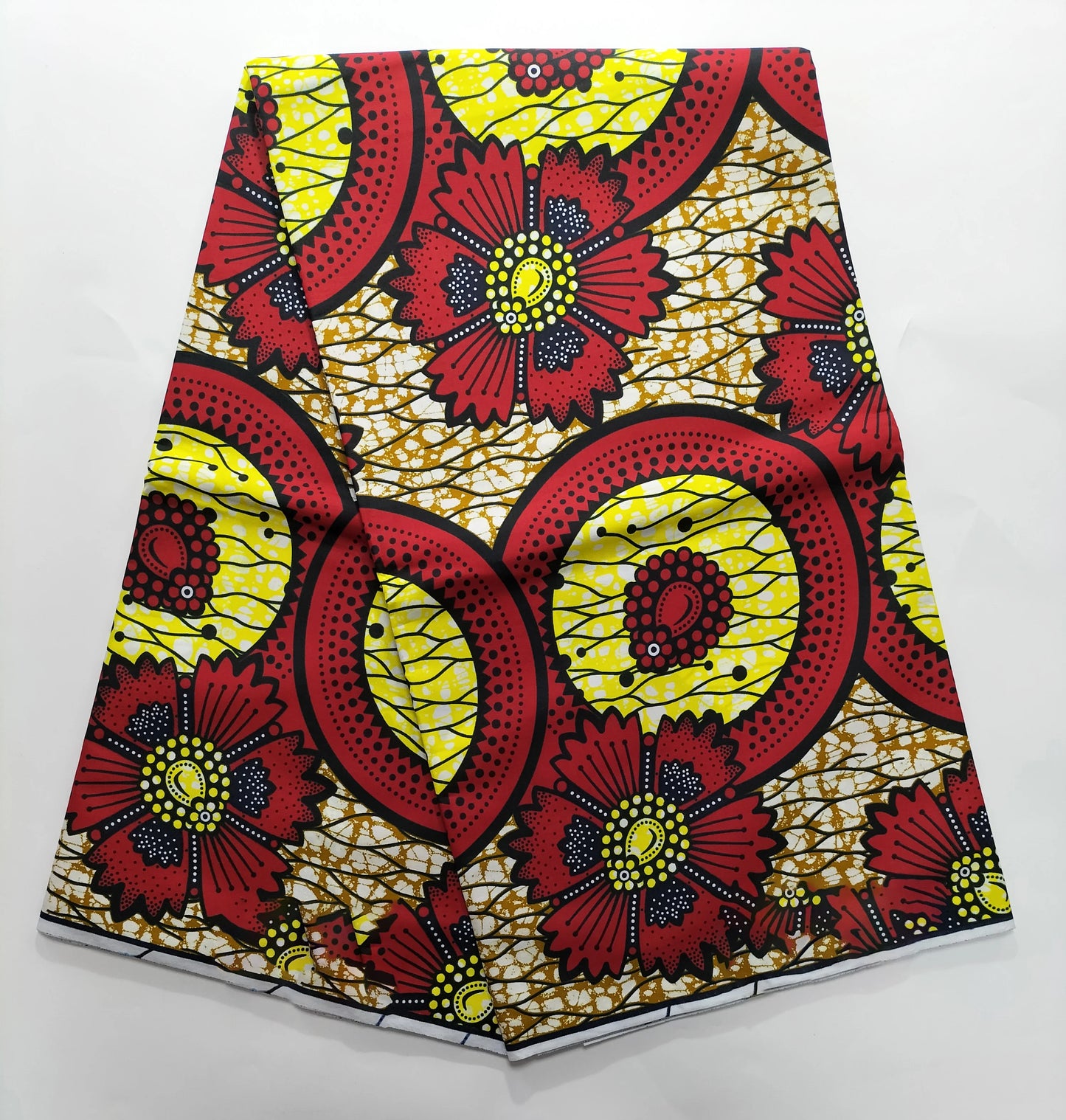 African Real Wax Print Fabric - 100% Cotton Nigerian Ankara Sewing Material for Party Dresses