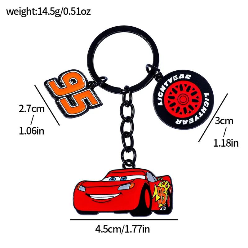 Disney Pixar Lightning McQueen Kawaii Keychain — Cars Cartoon Figure Backpack Pendant Cosplay Gift