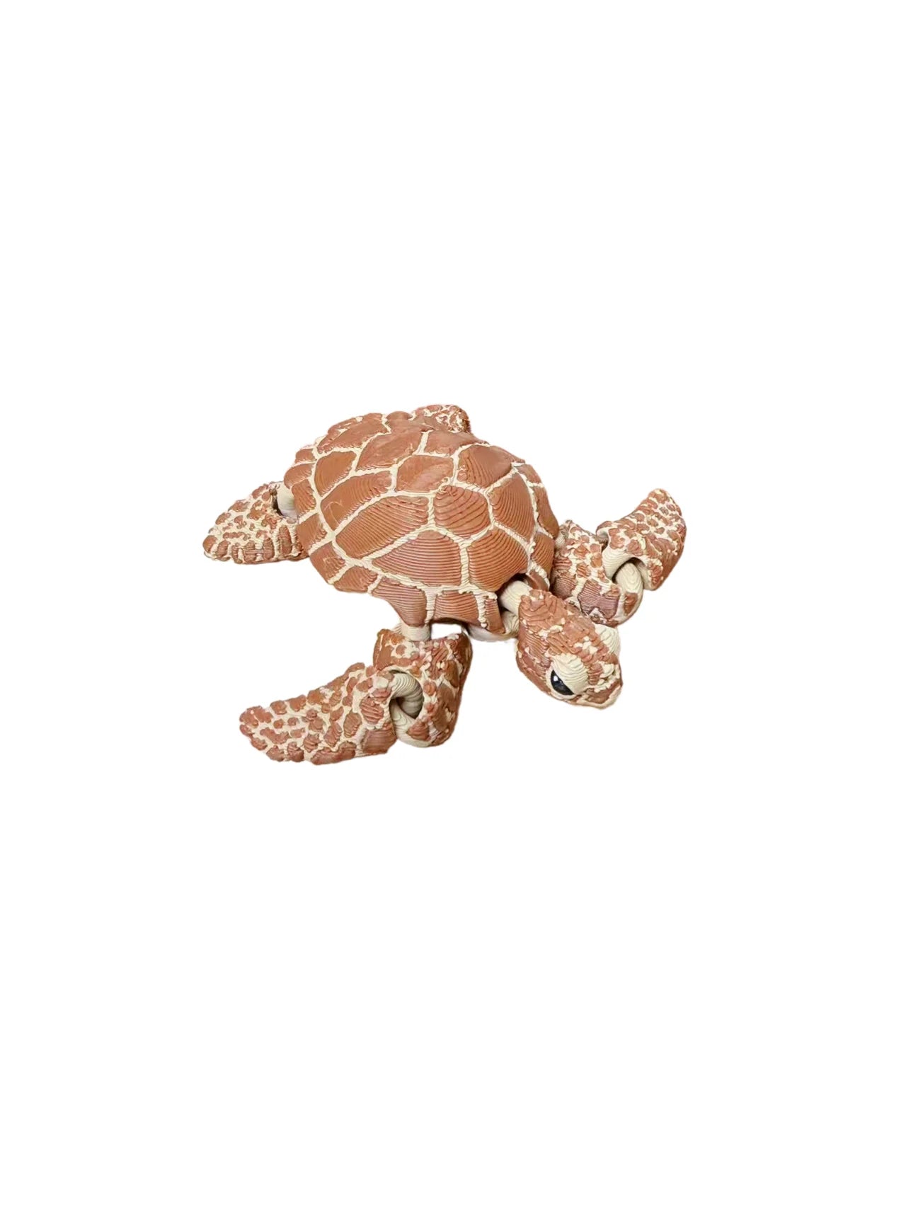 3D Printed Articulated Turtle Figurine - Indoor & Outdoor Decor, Aquarium Landscaping & Gift