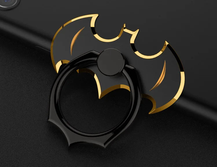 Oatsbasf Bat Finger Ring Phone Holder – 360° Rotating Metal Desktop Mobile Stand for iPhone, Xiaomi & All Smartphones Grip Mount Stand
