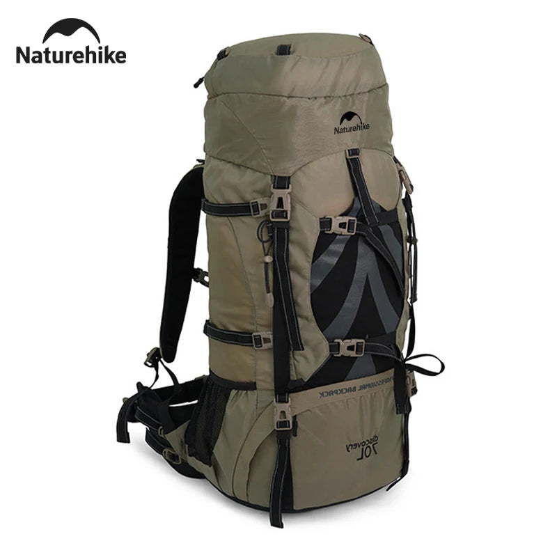 Naturehike 70L Camping Backpack β Large Capacity Ergonomic Hiking & Trekking Bag for Men with Rain Cover