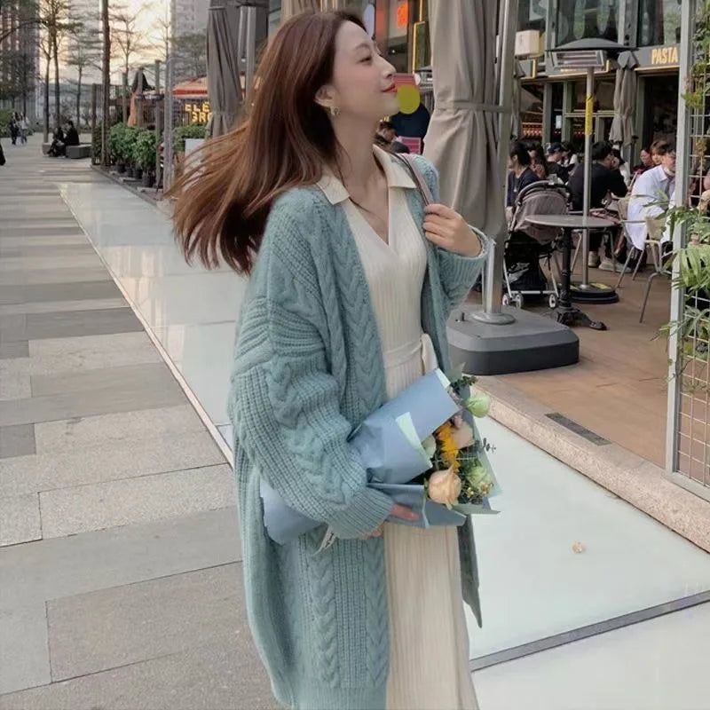 Women's Hollow Out Knitted Cardigan Coat β Casual Loose Fit, Big Size 4XL, Long Gilet Sweater Jacket