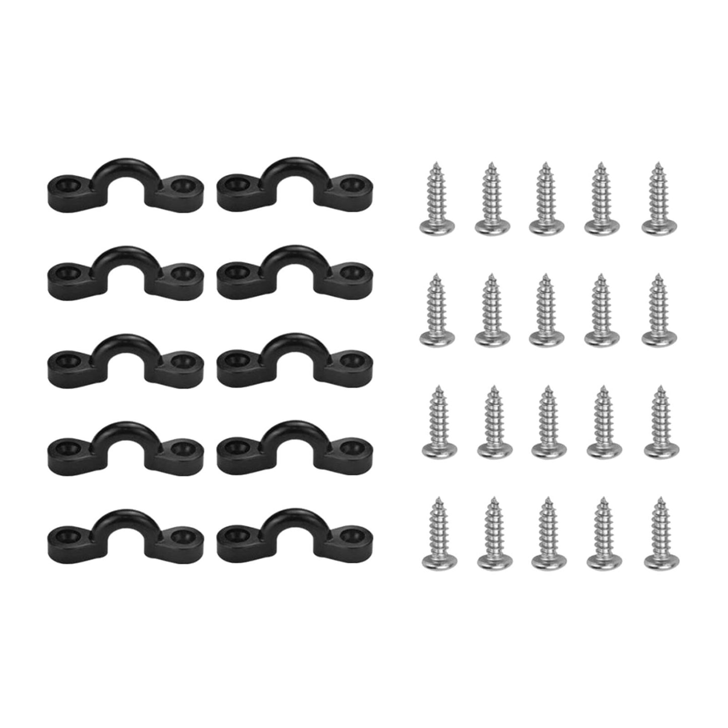 10Pcs Kayak Pad Eye Anchor Hardware – C-Type Pull Handle Buckle Eyelets with Screws for Canoes & Boats