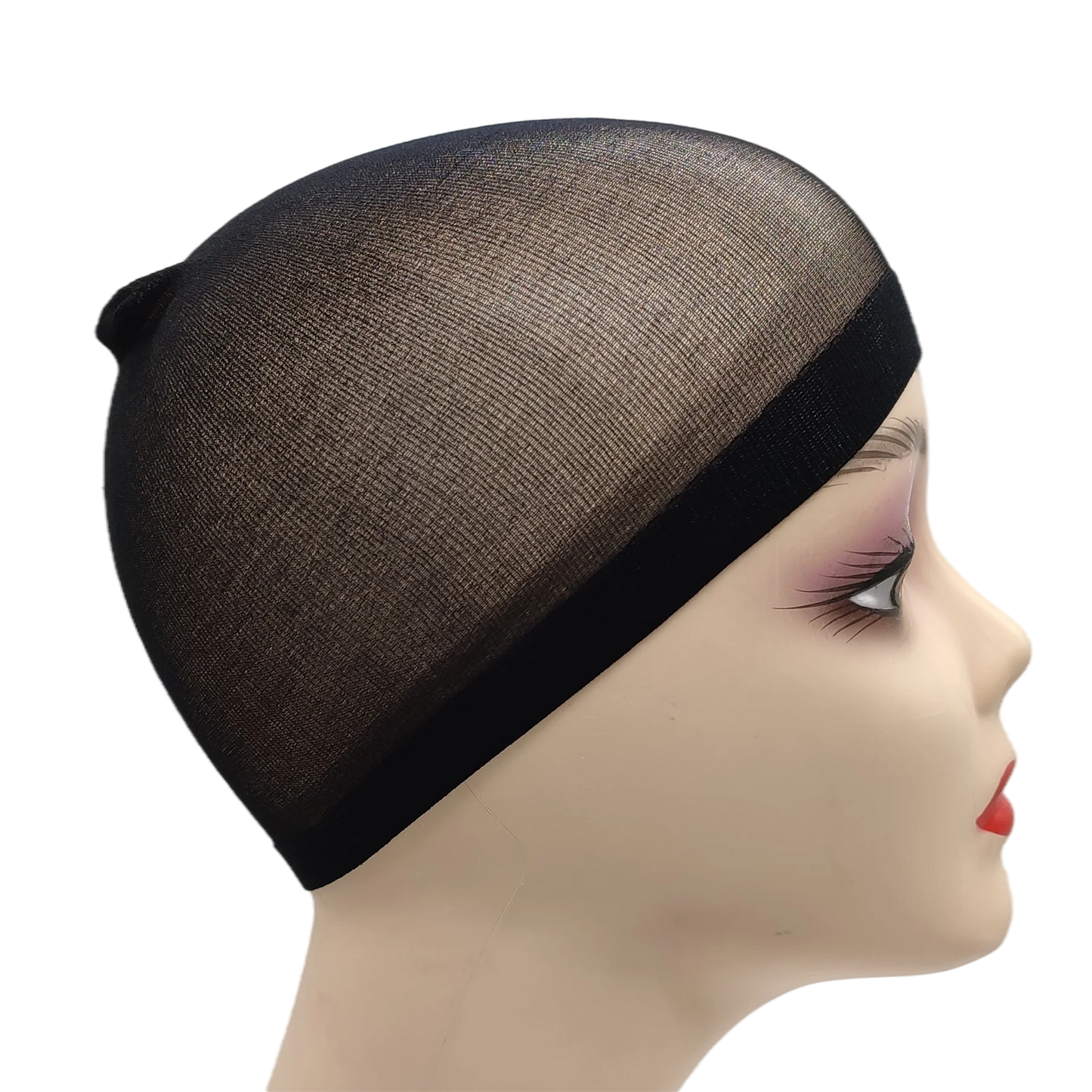 2PCS Stretch Mesh Wig Caps – Black & Brown Stocking Wig Cap for Weave, Hair Nets for Making Wigs