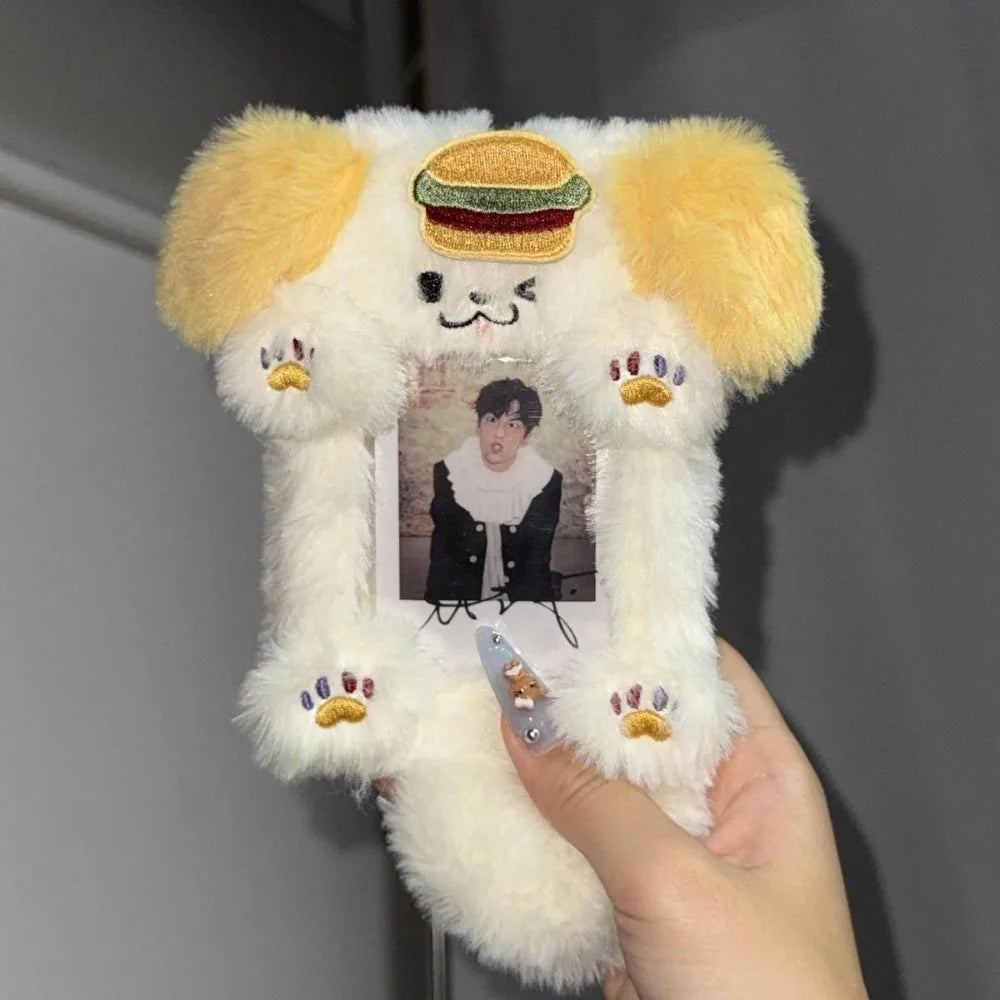Multifunctional Rabbit & Dog Photocard Case - Cute Photo Card Holder for Idol Photos, Collectibles & Protective Storage