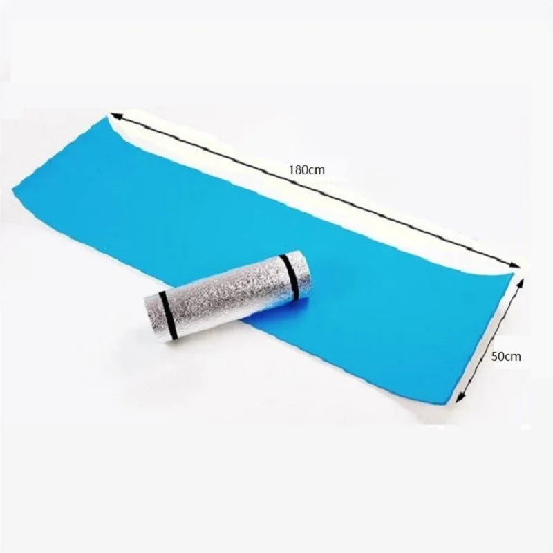 Multipurpose Outdoor Camping Mat: Air Mattress, Picnic Blanket, Beach Mat - Dampproof Aluminum Foil Material, 180x50x0.6cm - Ideal for Camping and Picnics