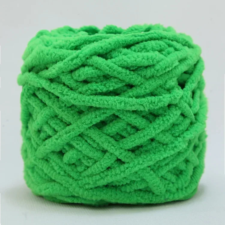 100g Chenille Knitting Yarn – Soft Thick Cotton Ice Strip Wool for DIY Hand Knitting Scarves & Crafts