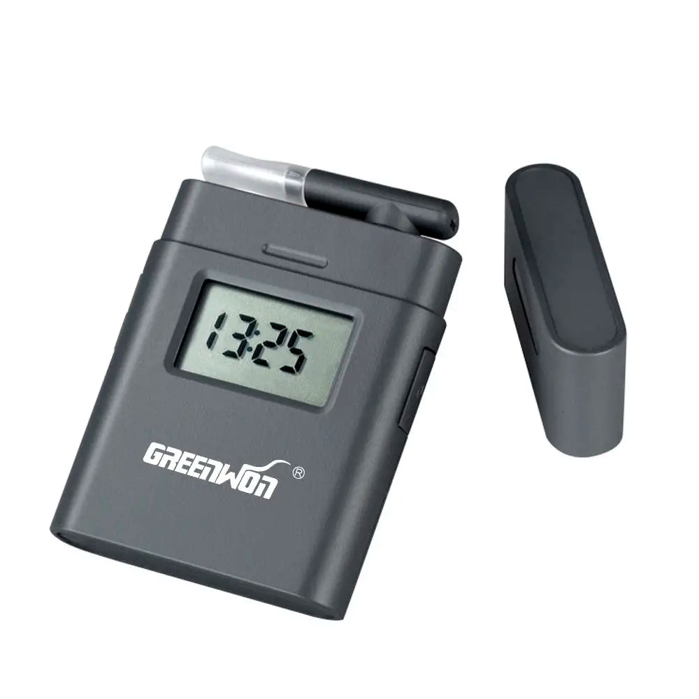 GREENWON Mini Digital Breathalyzer – Pocket Alcohol Tester with LCD Display and Mouthpieces for Personal Use