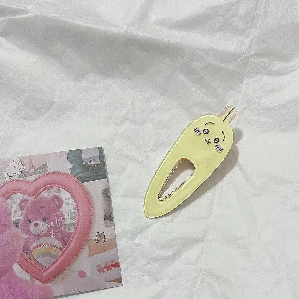 Kawaii Chiikawa Acrylic Hair Clips - Cute Cartoon Duckbill Clips Anime Hair Accessories for Daily Use