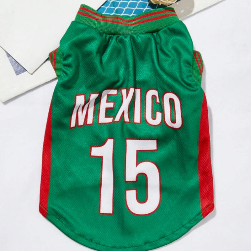 Breathable Mesh Dog Shirt - Sport Basketball Jersey Clothing for Small Large Dogs Cats Puppy Summer Apparel