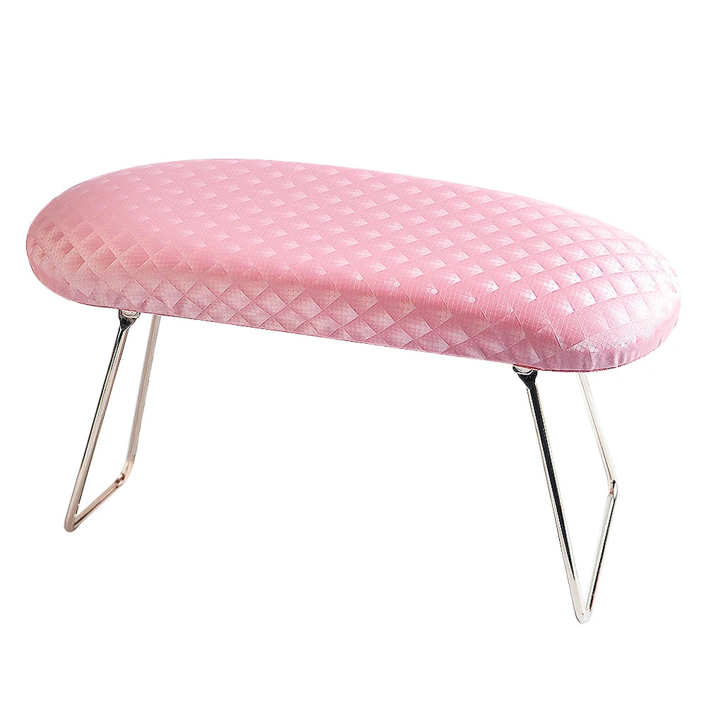 Waterproof Plaid Leather Nail Arm Rest Pillow β Soft Manicure Wrist Support Cushion