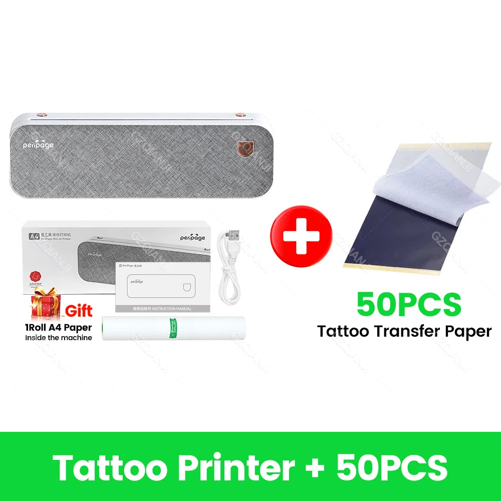 Peripage A40 Thermal Printer β Wireless Bluetooth & USB Mobile Printing Machine for Text, PDF, Tattoo Transfers