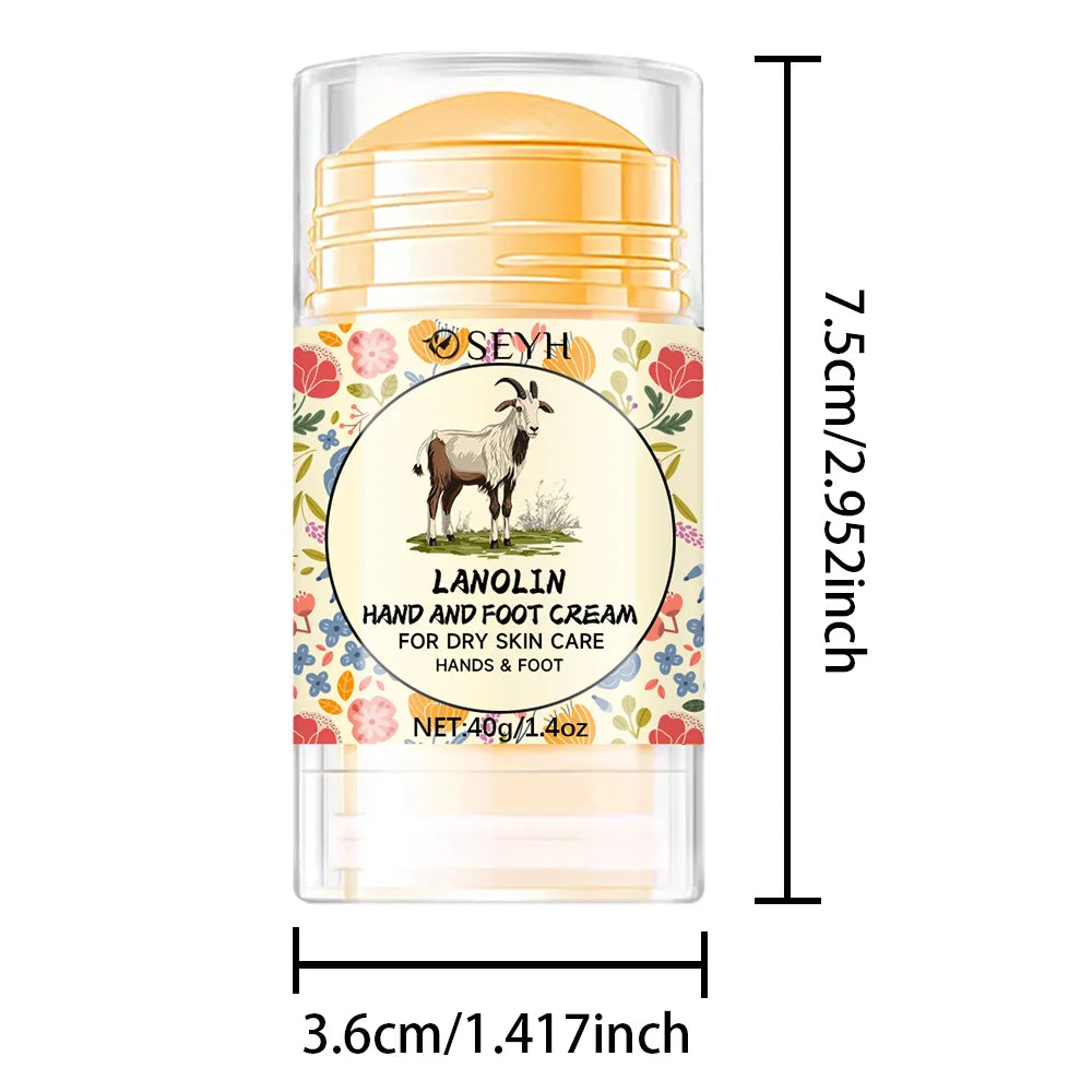 SEYH 40g Moisturizing Lotion for Dry Cracked Hands & Feet, With Lanolin, Hyaluronic Acid & Vitamin E, Long-Lasting Skin Repair Cream