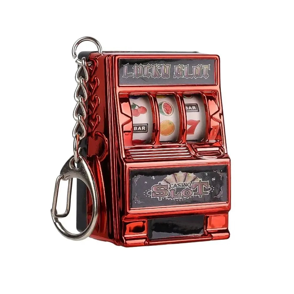 Mini Slot Machine Keychain – Creative Arcade Lucky Jackpot Toy for Fun & Stress Relief