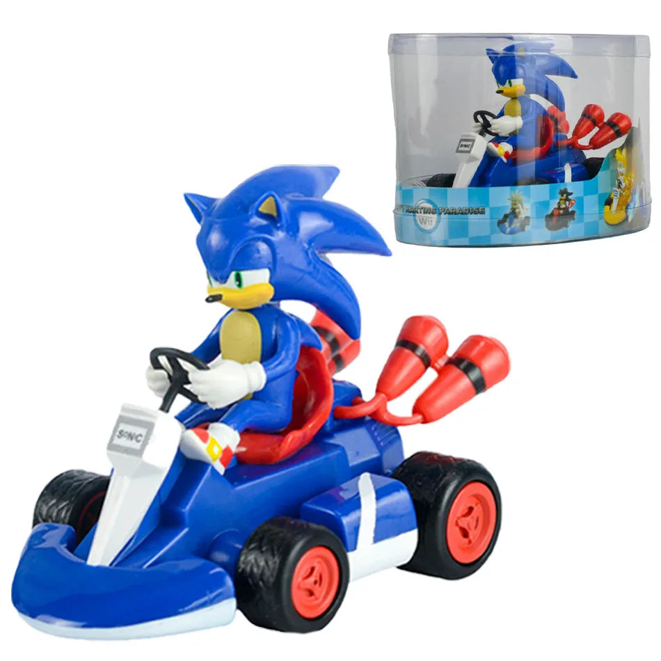 Anime Sonic the Hedgehog Pull Back Car Toy β Cartoon Figure Model, Kids Gift, Party & Home Decoration