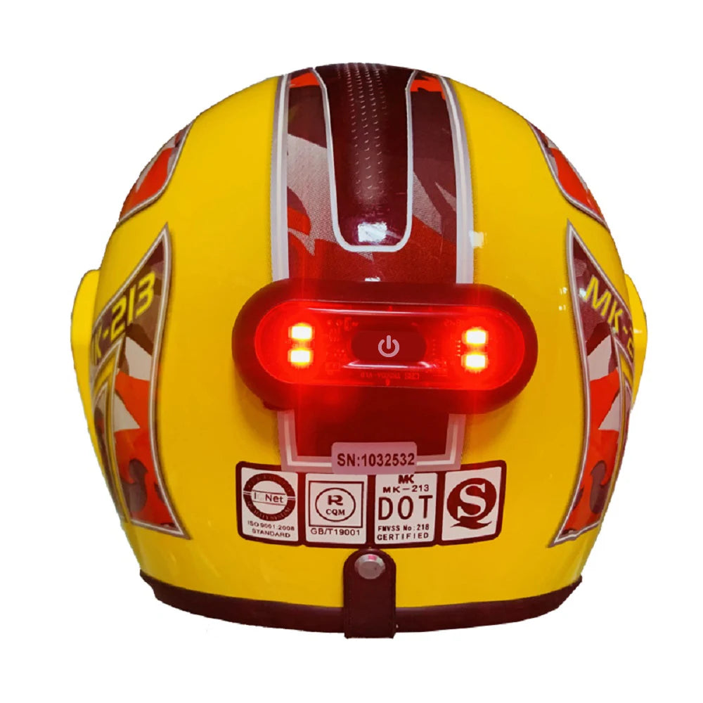 Waterproof LED Motorcycle & Bicycle Helmet Light – Safety Signal Rear Taillight Warning Lamp for Night Riding Helmets & Bikes