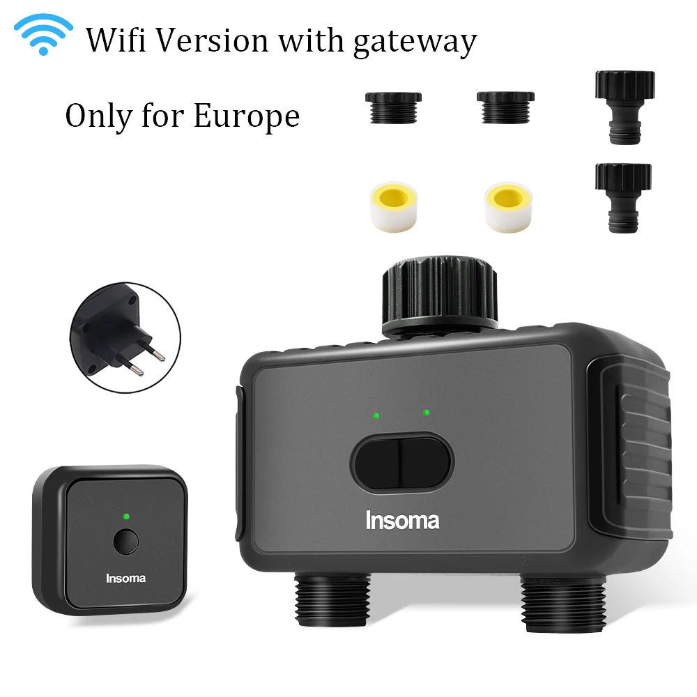 Zigbee/WiFi Automatic Water Timer β Dual Hose Garden Irrigation System, Sprinkler Programmer, Alexa Support