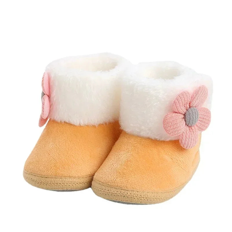 Newborn Baby Shoes — Soft Pompom Snow Boots for Girls & Boys, Warm Winter Toddler Booties