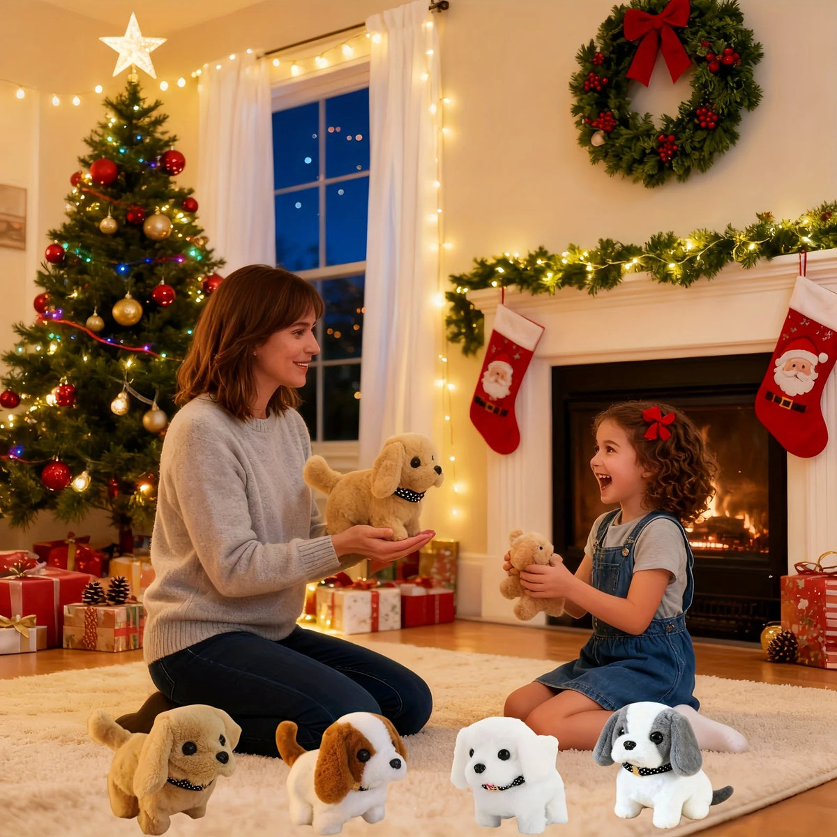 2026 Interactive Golden Retriever Toy Dog - Realistic Walking, Barking, Tail Wagging & Sound Effects