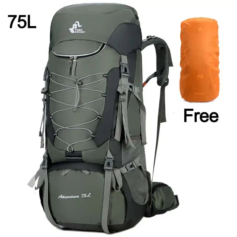 75L Camping & Hiking Backpack with Rain Cover - Outdoor Travel, Trekking & Climbing Rucksack for Men