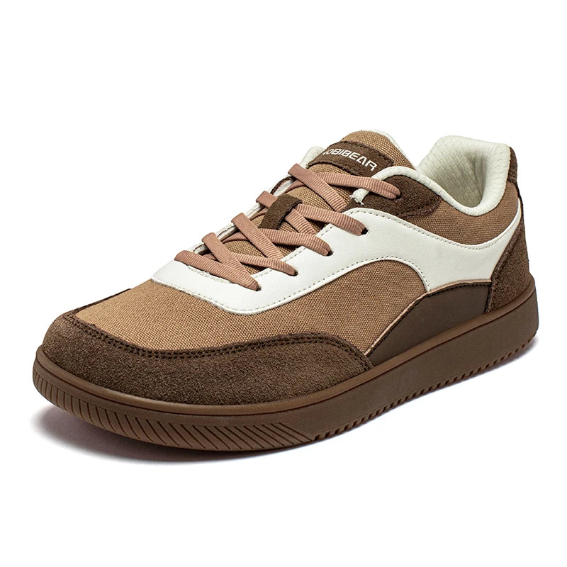 HOBIBEAR Unisex Wide-Toe Sneakers — Minimalist Lace-Up Mesh Casual Shoes, Non-Slip Comfort for Men & Women