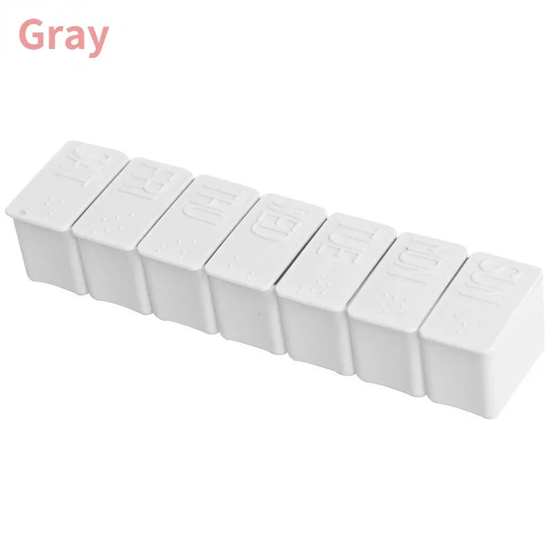 2Pcs/Set Travel Pill Box Holder – Weekly Medicine Organizer, Independent Lattice Tablet Dispenser Case