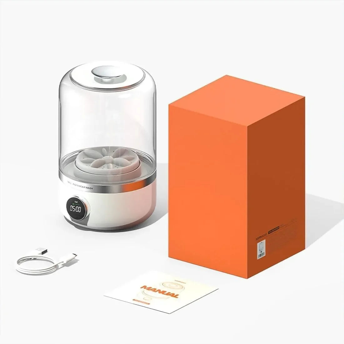 Wireless Portable Washing Machine – 1L Mini Underwear & Socks Cleaner with Dehydration Function