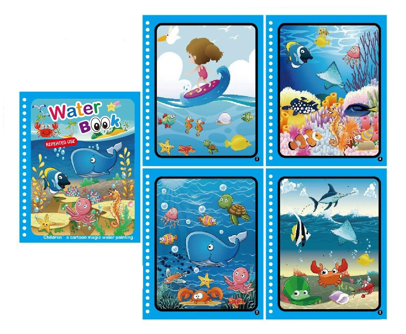 Magical Water Drawing Book – Reusable Montessori Coloring & Sensory Toy for Early Childhood Education