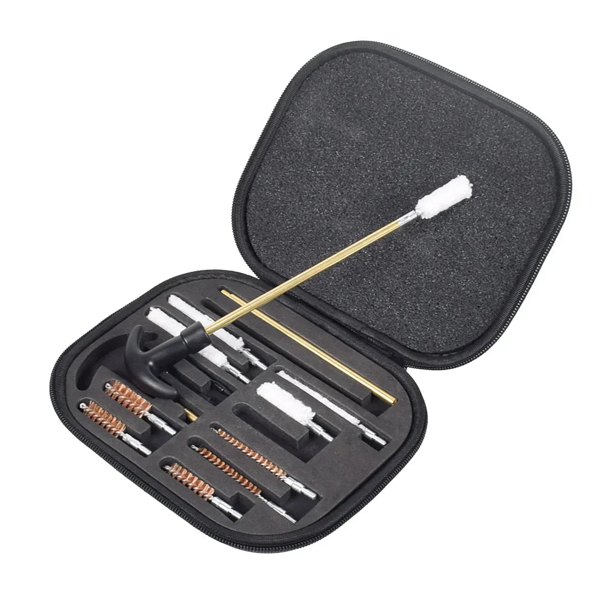 16PCS Tactical Gun Cleaning Kit – Universal Brass Rod for Handgun & Pistol Barrel Cleaning (.22/9mm/.40/.357 Caliber)