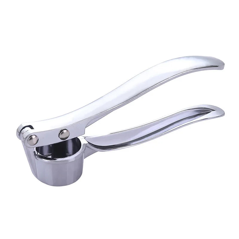 Stainless Steel Garlic Press Crusher — Handheld Garlic Smasher & Mincer Manual Squeezer Kitchen Tool