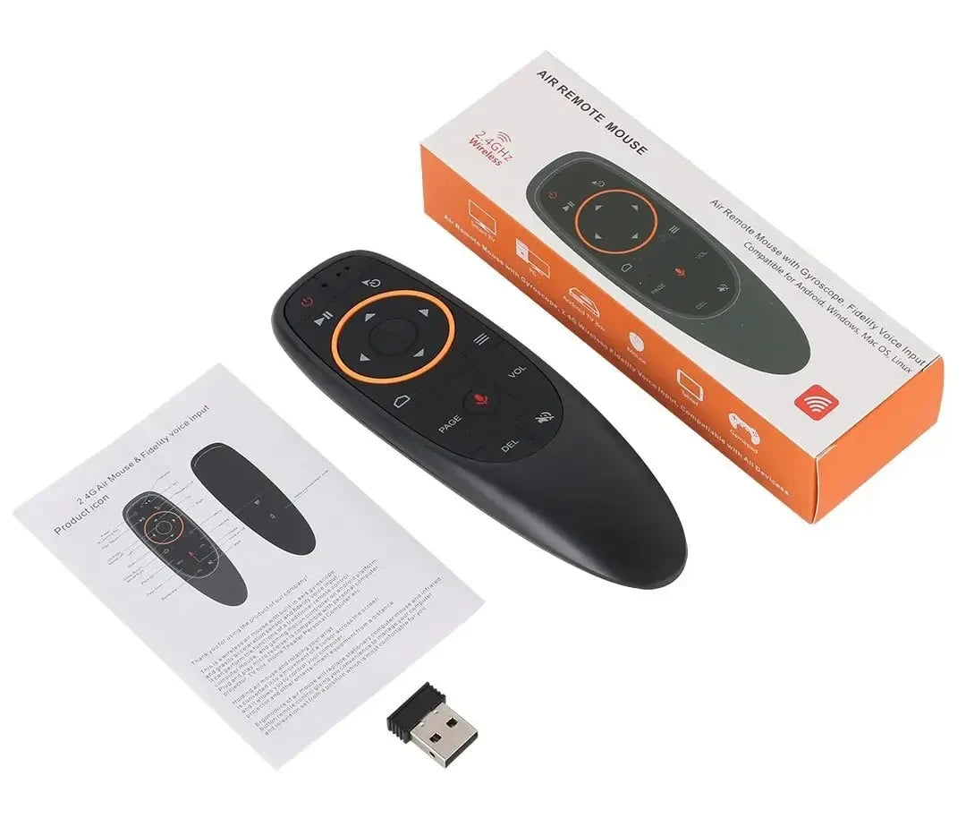 G10S Air Mouse Voice Remote Control – 2.4G Wireless Gyroscope & IR Learning for Android TV Box H96 MAX X88 PRO HK1