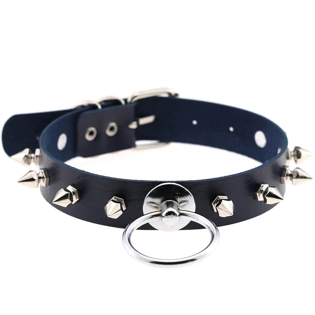 Harajuku Cosplay Rivet Star Punk Rock Gothic Collar — Sexy PU Leather Heart Cross Spike Choker Jewelry for Women