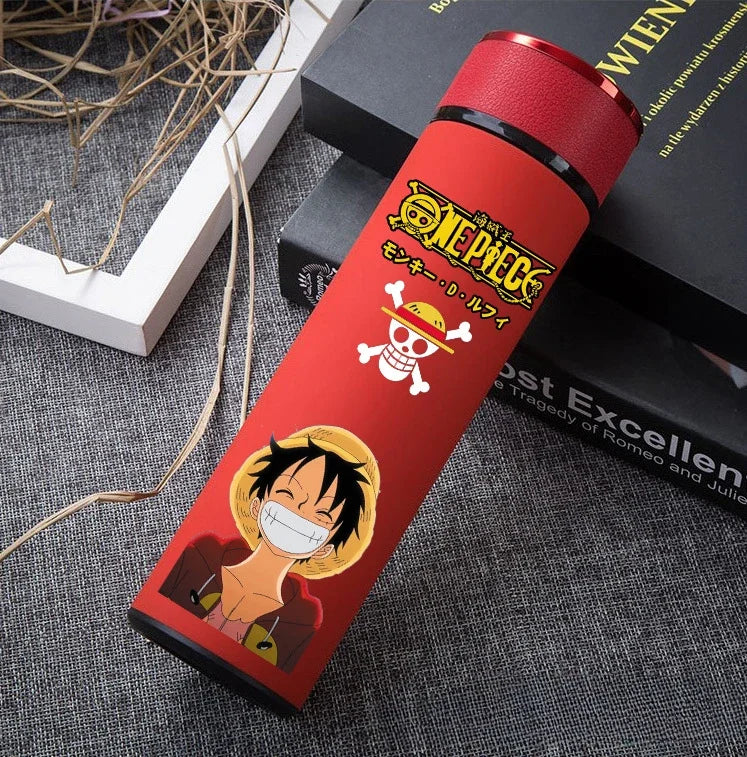 One Piece Anime Thermos Cup β 304 Stainless Steel Luffy & Zoro Action Figure Water Bottle